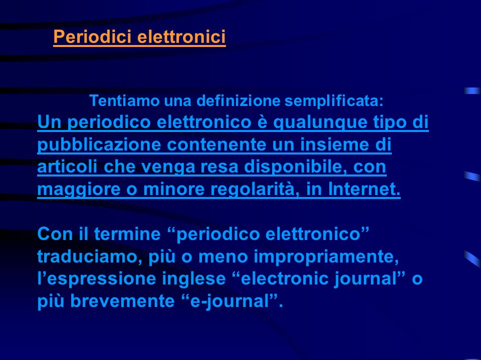 Periodici Elettronici E Banche Dati Ppt Scaricare